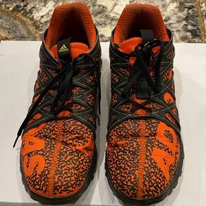 Adidas Bounce Athletic Shoes, Orange and Black, size 11.5.